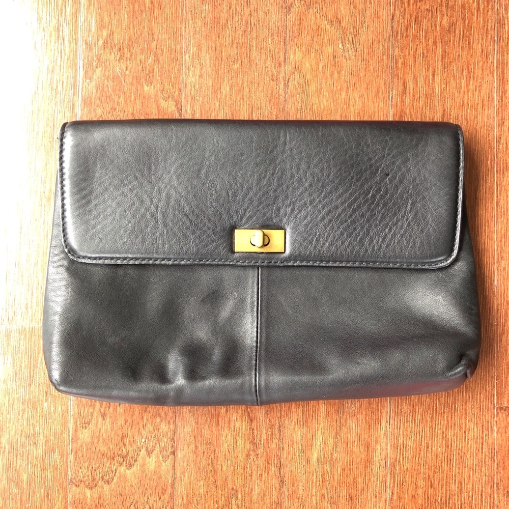 J Crew Factory Leather Clutch Bag